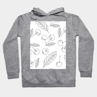 Black white berries cherries Hoodie